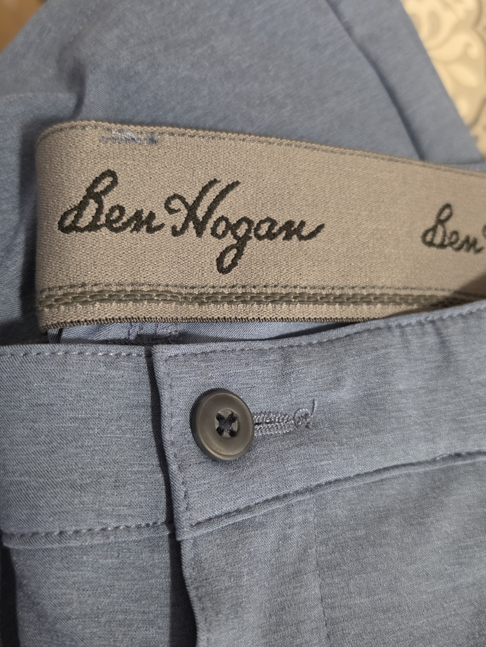 Ben Hogan Men’s Light Blue Golf‎ Shorts with Branded Elastic Waistband